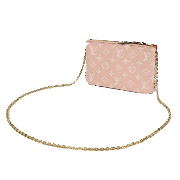 Louis Vuitton Pochette Double Zip Monogram Giant Pouch Red - Picture 2 of 5